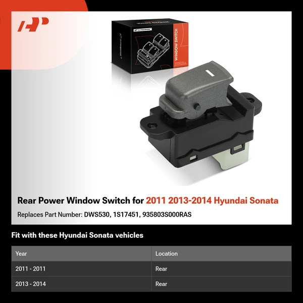 Rear Power Window Switch for 2011 2013-2014 Hyundai Sonata