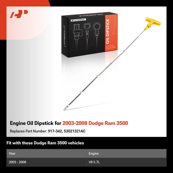 Engine Oil Dipstick for 2003-2008 Dodge Ram 3500