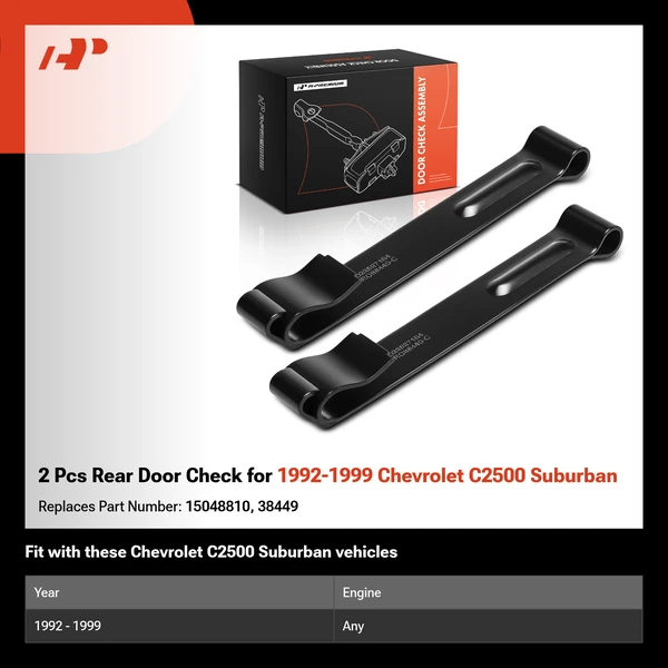 2 Pcs Rear Door Check for 1992-1999 Chevrolet C2500 Suburban