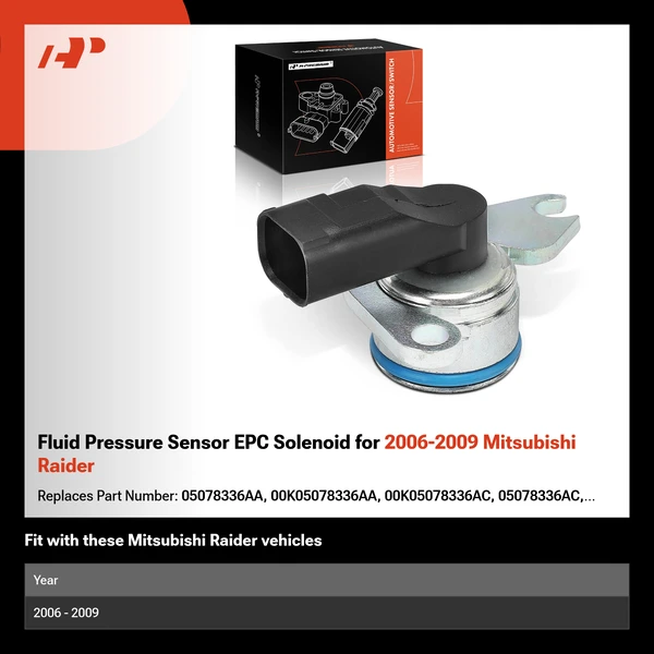 Fluid Pressure Sensor EPC Solenoid for 2006-2009 Mitsubishi Raider