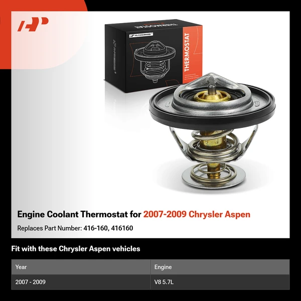 Engine Coolant Thermostat for 2007-2009 Chrysler Aspen