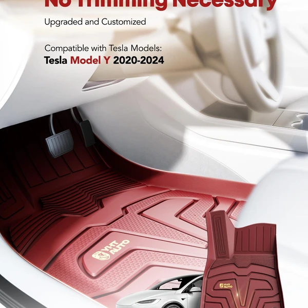 YHT Auto YHTFM10004 2020-2022 Tesla Y Floor Mat Liner Front & Rear