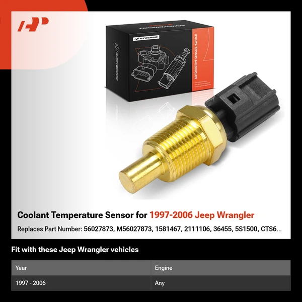 Coolant Temperature Sensor for 1997-2006 Jeep Wrangler