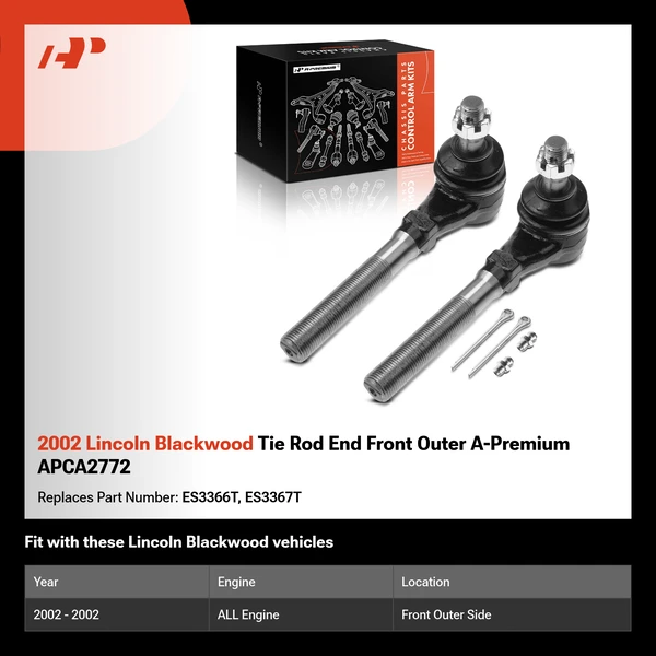 2002 Lincoln Blackwood Tie Rod End Front Outer A-Premium APCA2772