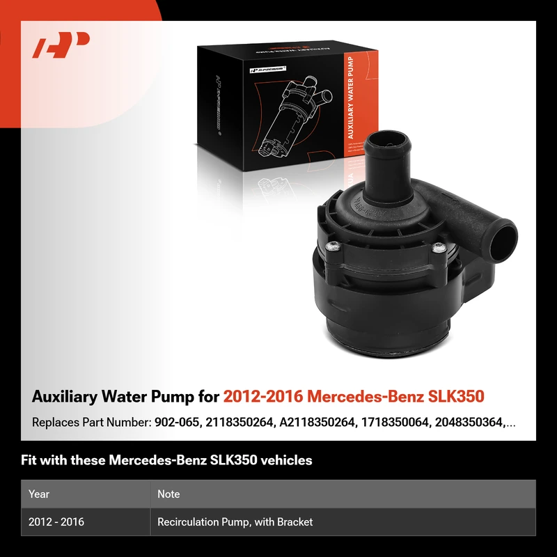 Auxiliary Water Pump for 2012-2016 Mercedes-Benz SLK350