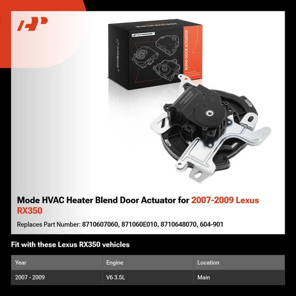 Mode HVAC Heater Blend Door Actuator for 2007-2009 Lexus RX350