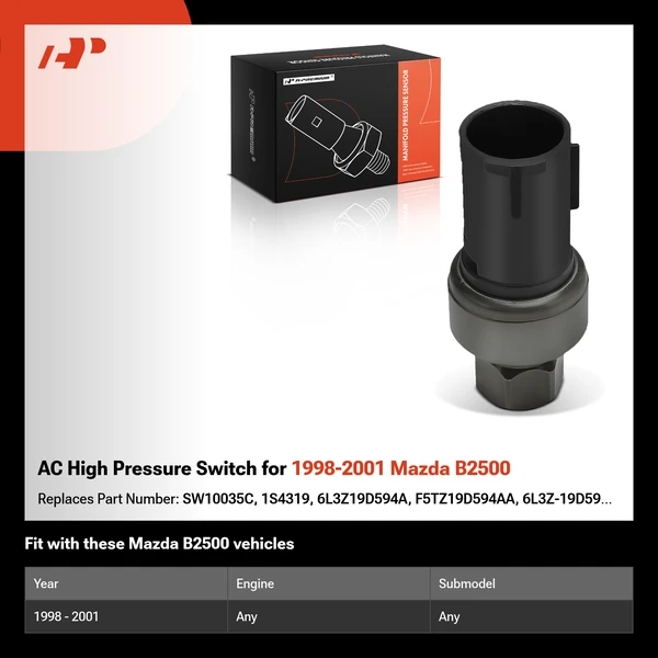 AC High Pressure Switch for 1998-2001 Mazda B2500