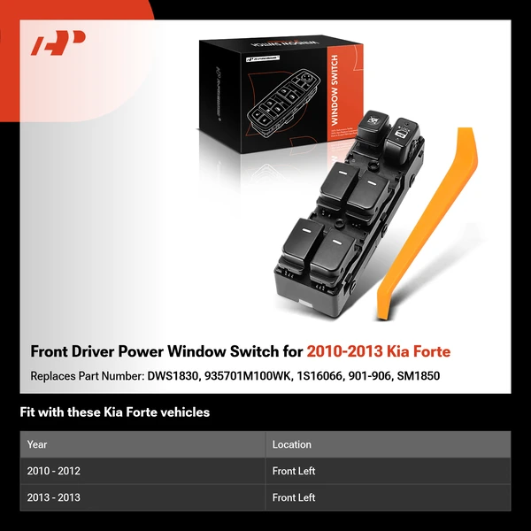 Front Driver Power Window Switch for 2010-2013 Kia Forte