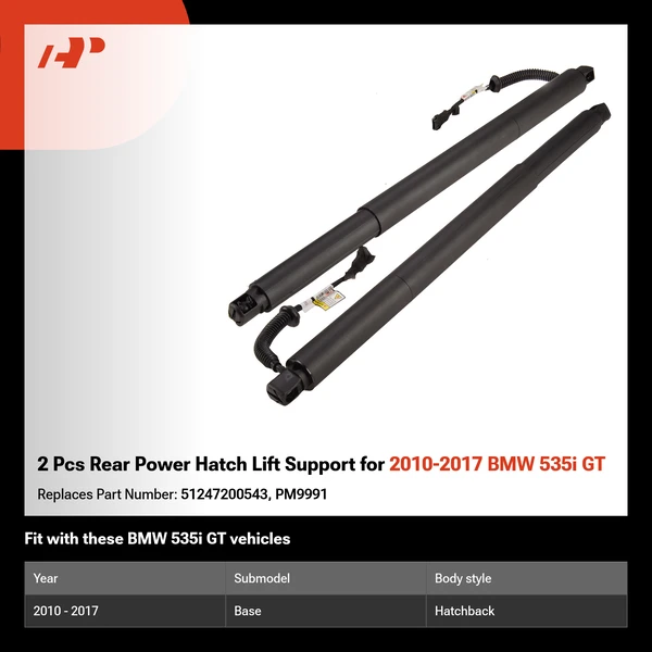 2 Pcs Rear Power Hatch Lift Support for 2010-2017 BMW 535i GT