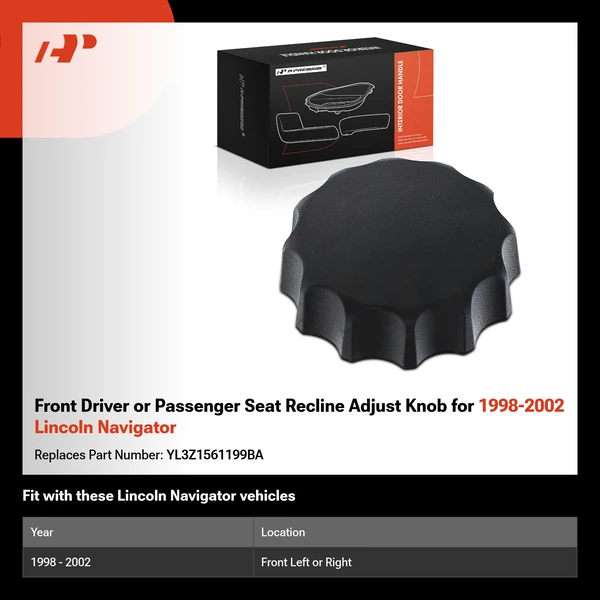 Front Driver or Passenger Seat Recline Adjust Knob for 1998-2002 Lincoln Navigator