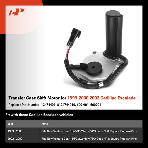 Transfer Case Shift Motor for 1999-2000 2002 Cadillac Escalade