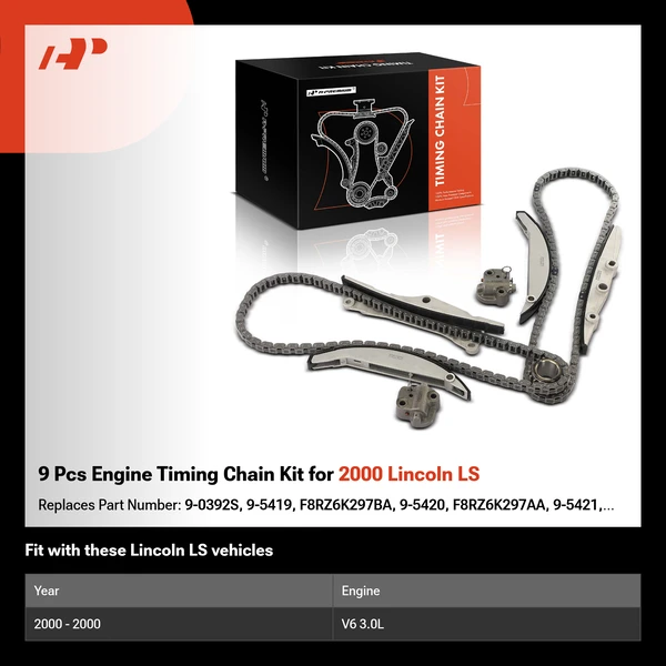 9 Pcs Engine Timing Chain Kit for 2000 Lincoln LS