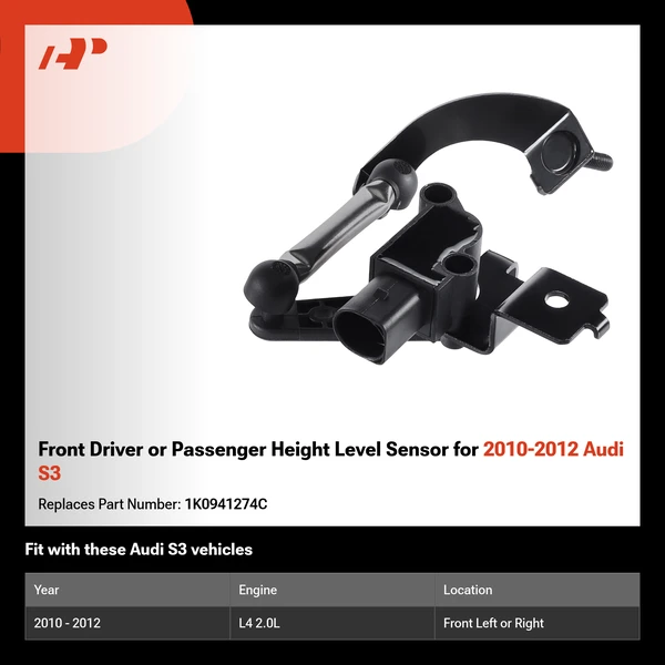 Front Driver or Passenger Height Level Sensor for 2010-2012 Audi S3