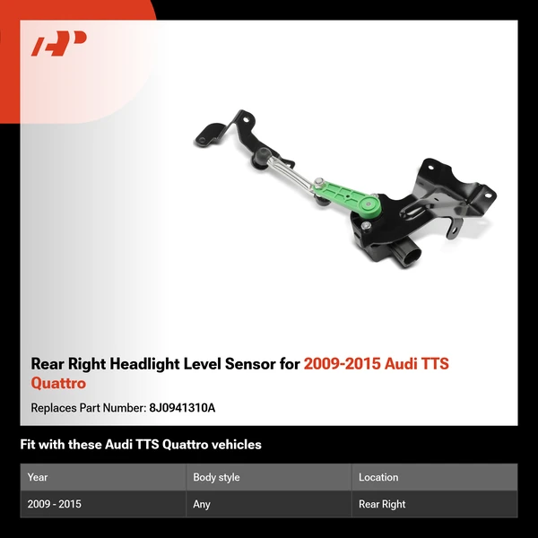 Rear Right Headlight Level Sensor for 2009-2015 Audi TTS Quattro