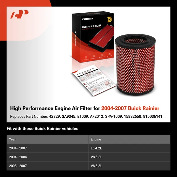 High Performance Engine Air Filter for 2004-2007 Buick Rainier