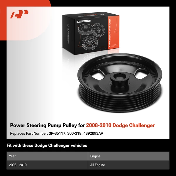 Power Steering Pump Pulley for 2008-2010 Dodge Challenger