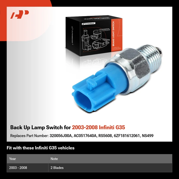 Back Up Lamp Switch for 2003-2008 Infiniti G35