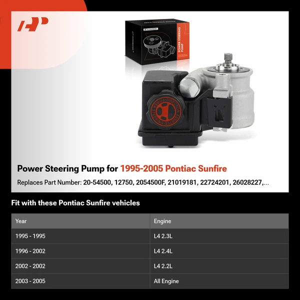 Power Steering Pump for 1995-2005 Pontiac Sunfire