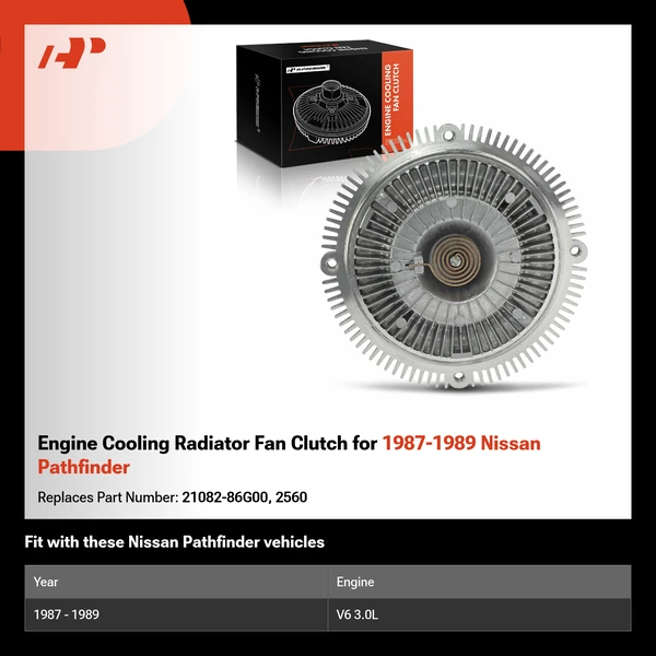Engine Cooling Radiator Fan Clutch for 1987-1989 Nissan Pathfinder