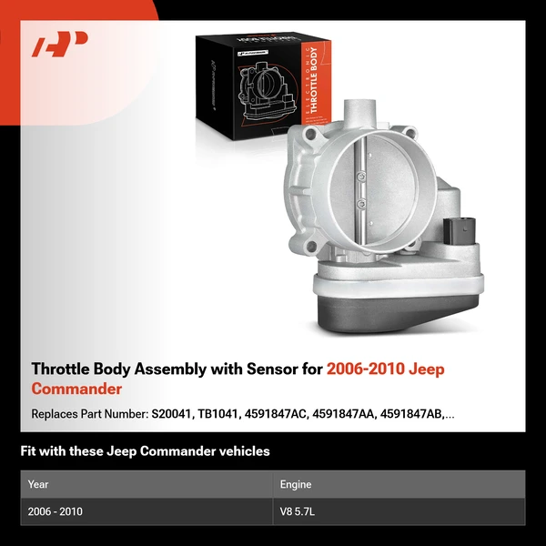 Throttle Body Assembly with Sensor for 2006-2010 Jeep Commander