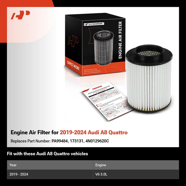 Engine Air Filter for 2019-2024 Audi A8 Quattro