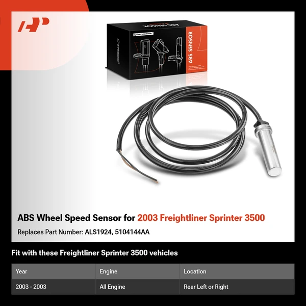 ABS Wheel Speed Sensor for 2003 Freightliner Sprinter 3500