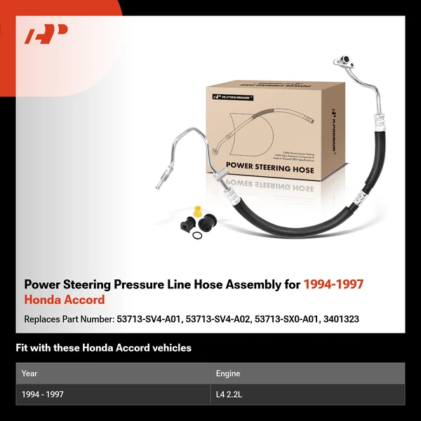 Power Steering Pressure Line Hose Assembly for 1994-1997 Honda Accord