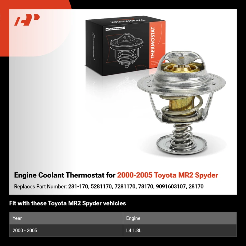 Engine Coolant Thermostat for 2000-2005 Toyota MR2 Spyder