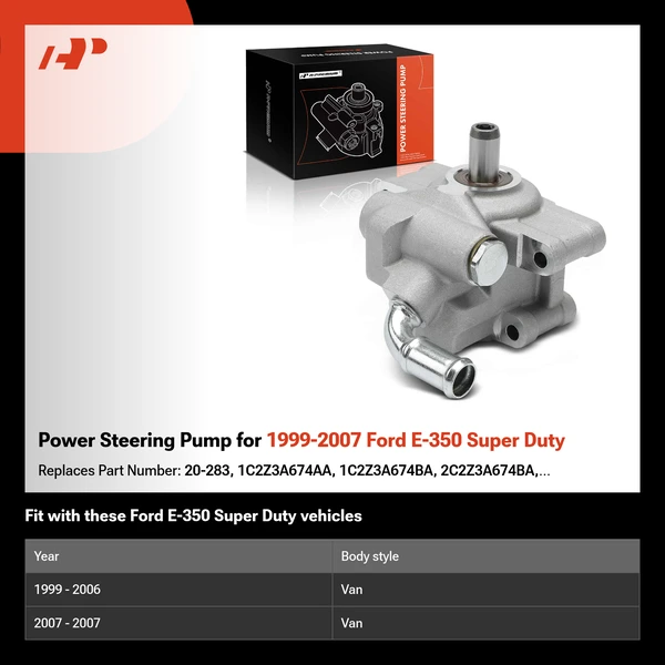 Power Steering Pump for 1999-2007 Ford E-350 Super Duty