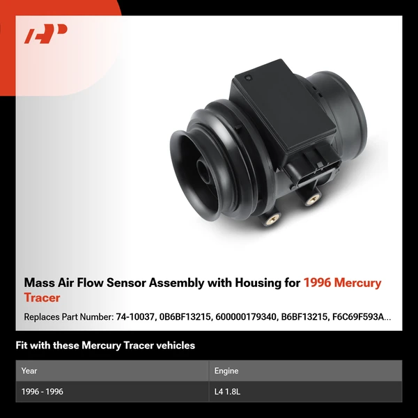 Mass Air Flow Sensor Assembly with Housing for 1996 Mercury Tracer