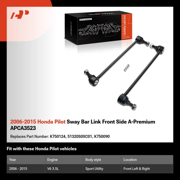 2006-2015 Honda Pilot Sway Bar Link Front Side A-Premium APCA3523