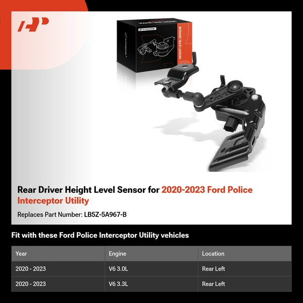 Rear Driver Height Level Sensor for 2020-2023 Ford Police Interceptor Utility