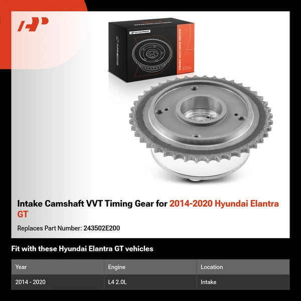 Intake Camshaft VVT Timing Gear for 2014-2020 Hyundai Elantra GT