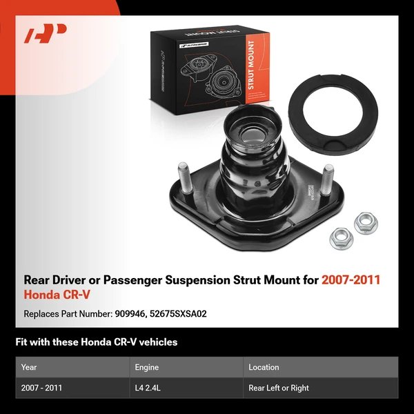 Rear Driver or Passenger Suspension Strut Mount for 2007-2011 Honda CR-V