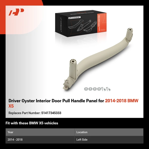 Driver Oyster Interior Door Pull Handle Panel for 2014-2018 BMW X5