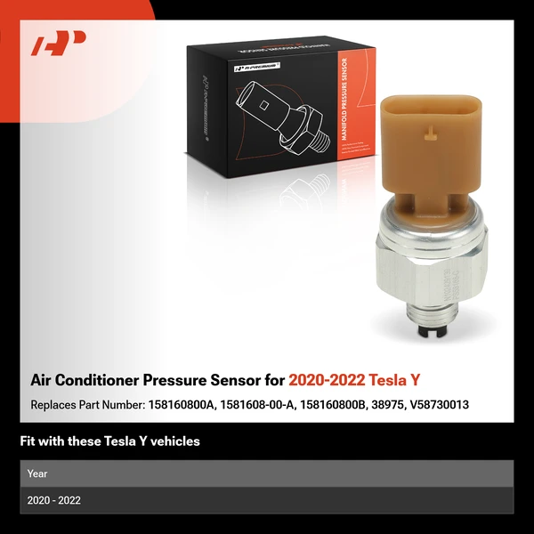 Air Conditioner Pressure Sensor for 2020-2022 Tesla Y