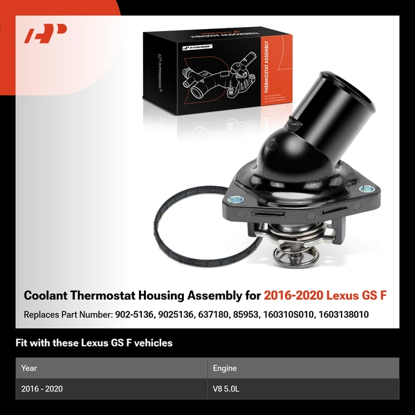 Coolant Thermostat Housing Assembly for 2016-2020 Lexus GS F