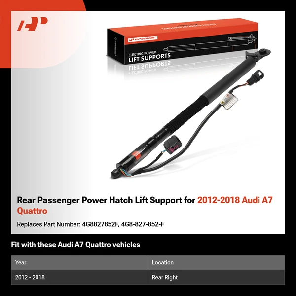 Rear Passenger Power Hatch Lift Support for 2012-2018 Audi A7 Quattro