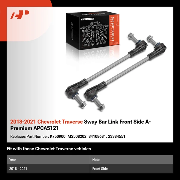 2018-2021 Chevrolet Traverse Sway Bar Link Front Side A-Premium APCA5121