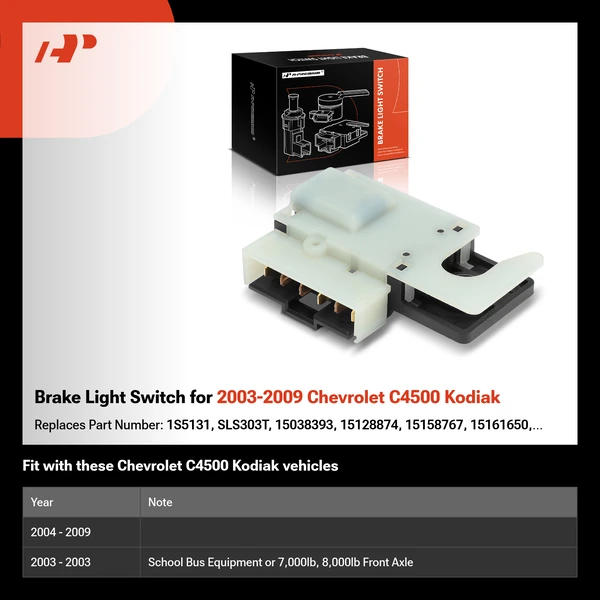Brake Light Switch for 2003-2009 Chevrolet C4500 Kodiak