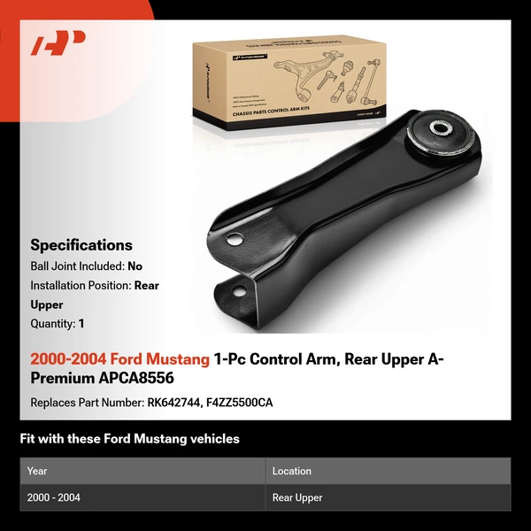 2000-2004 Ford Mustang 1-Pc Control Arm, Rear Upper A-Premium APCA8556