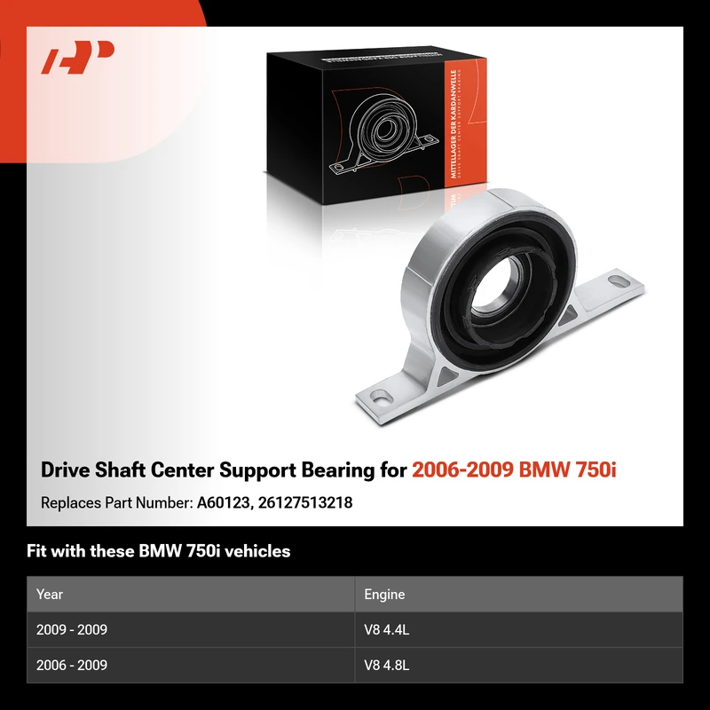 Drive Shaft Center Support Bearing for 2006-2009 BMW 750i