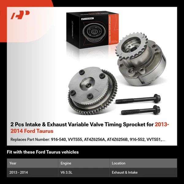 2 Pcs Intake & Exhaust Variable Valve Timing Sprocket for 2013-2014 Ford Taurus