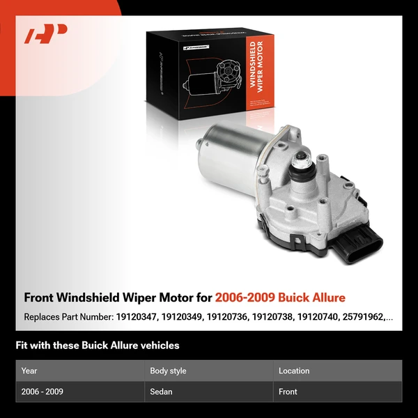 Front Windshield Wiper Motor for 2006-2009 Buick Allure