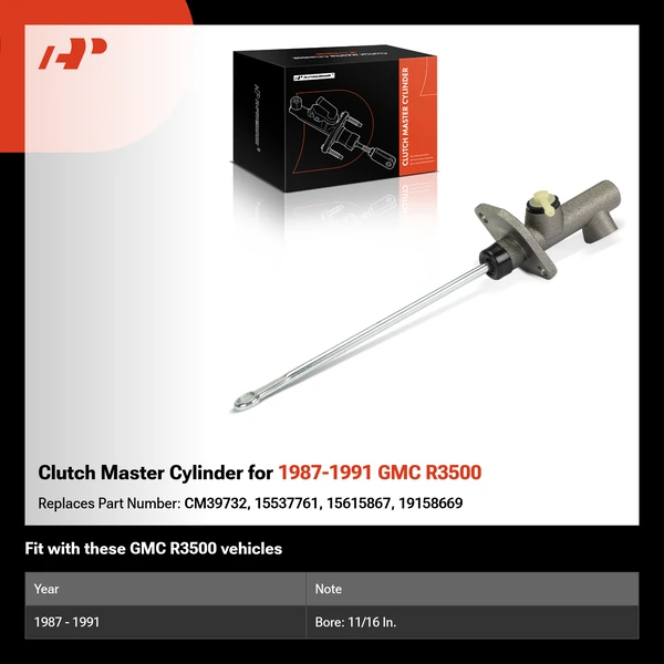 Clutch Master Cylinder for 1987-1991 GMC R3500