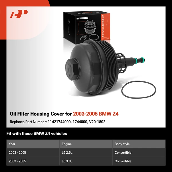 Oil Filter Housing Cover for 2003-2005 BMW Z4