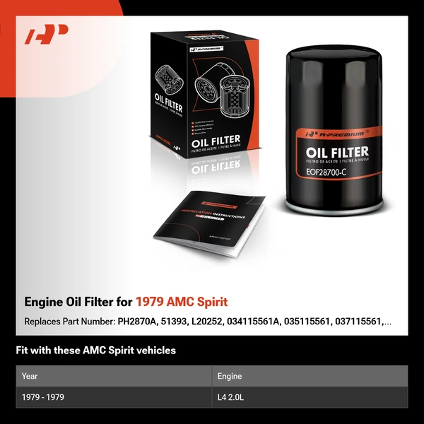 Engine Oil Filter for 1979 AMC Spirit