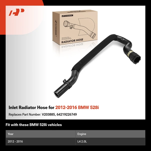 Inlet Radiator Hose for 2012-2016 BMW 528i