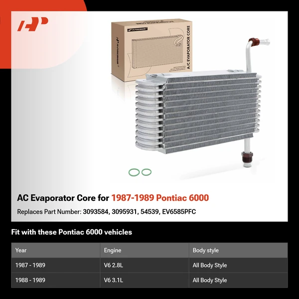 AC Evaporator Core for 1987-1989 Pontiac 6000