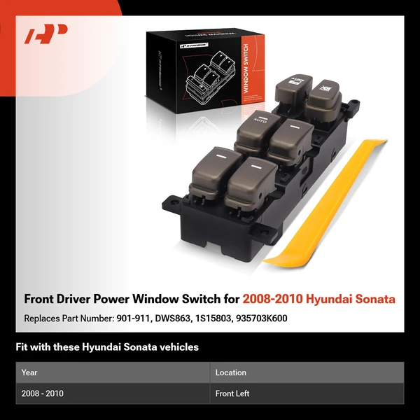 Front Driver Power Window Switch for 2008-2010 Hyundai Sonata